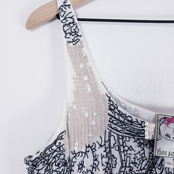 Anthro Yoana Baraschi NWT Sequin Embroidered Dress - Picture 5 of 16